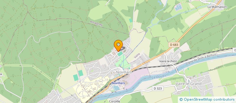 localisation de l'entreprise MADAME AURELIE CARBONNAUX  NOVILLARS