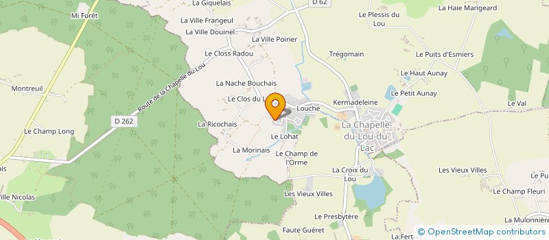 localisation de l'entreprise MADAME AURELIE CARTEREAU  LA CHAPELLE DU LOU DU LAC