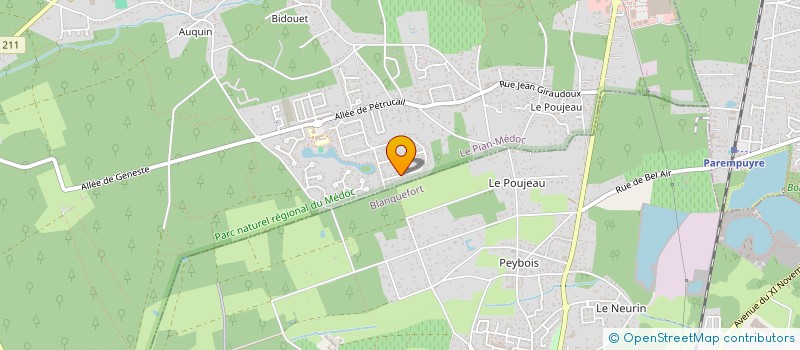 localisation de l'entreprise MADAME AURELIE CHALIGNE  LE PIAN-MEDOC