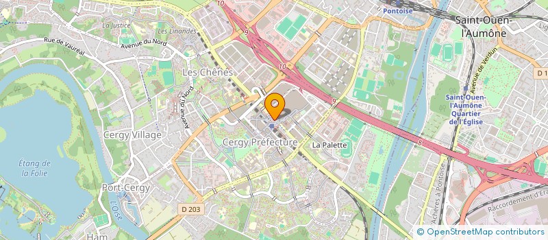 localisation de l'entreprise MADAME AURELIE CHARBONNIER à CERGY