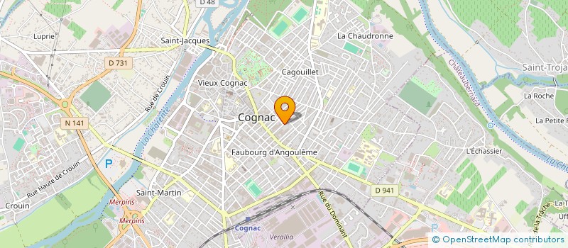 localisation de l'entreprise MADAME AURELIE CHARNEAU à COGNAC