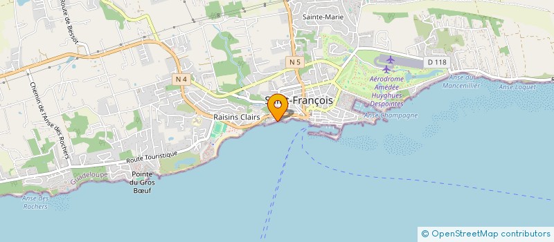 localisation de l'entreprise MADAME AURELIE CLAIRE  SAINT-FRANCOIS