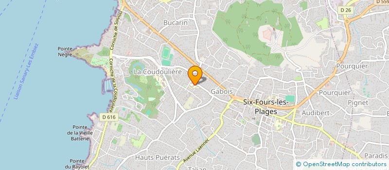 localisation de l'entreprise MADAME AURELIE COMEAU à SIX-FOURS-LES-PLAGES