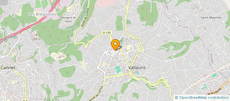 localisation de l'entreprise MADAME AURELIE COQUART  VALLAURIS