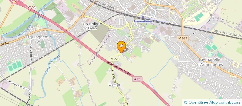 localisation de l'entreprise MADAME AURELIE COTTET à LA CHAPELLE-D'ARMENTIERES
