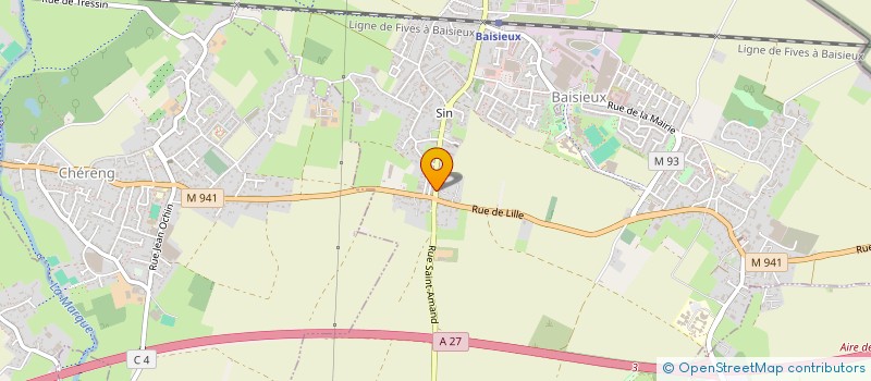 localisation de l'entreprise MADAME AURELIE COUQUE  BAISIEUX