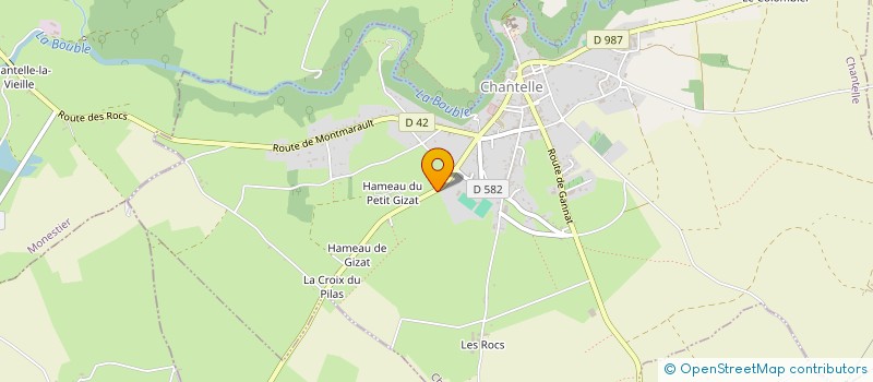 localisation de l'entreprise MADAME AURELIE COURRIER  EBREUIL