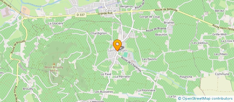 localisation de l'entreprise MADAME AURELIE CROZET à ODENAS