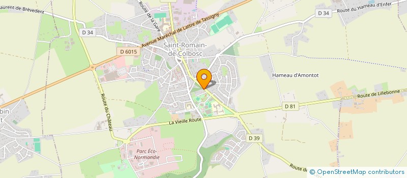 localisation de l'entreprise MADAME AURELIE CUVIER  SAINT-ROMAIN-DE-COLBOSC