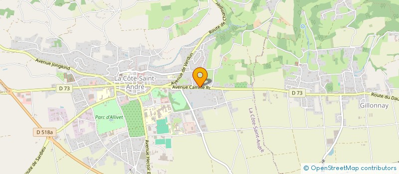 localisation de l'entreprise MADAME AURELIE DA SILVA  LA COTE-SAINT-ANDRE