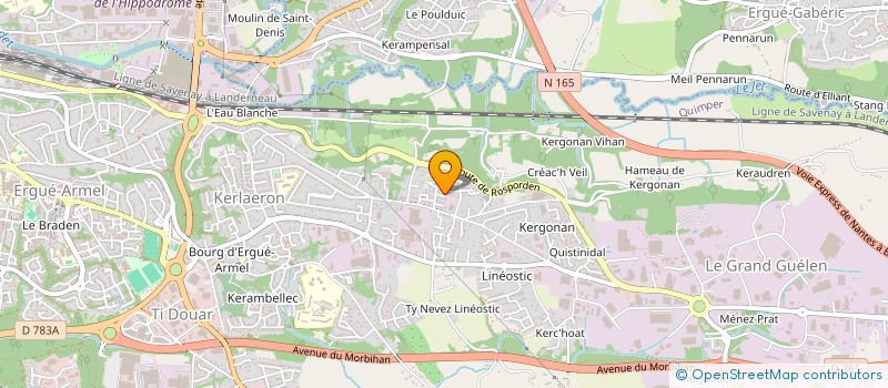 localisation de l'entreprise MADAME AURELIE DARBLAY  QUIMPER