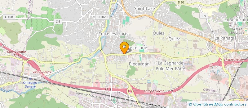 localisation de l'entreprise MADAME AURELIE DAVIAU  OLLIOULES