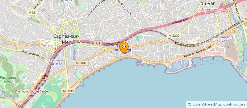 localisation de l'entreprise MADAME AURELIE DE ALMEIDA à CAGNES-SUR-MER