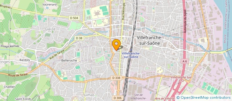 localisation de l'entreprise MADAME AURELIE DE TONNAC DE VILLENEUVE  VILLEFRANCHE-SUR-SAONE