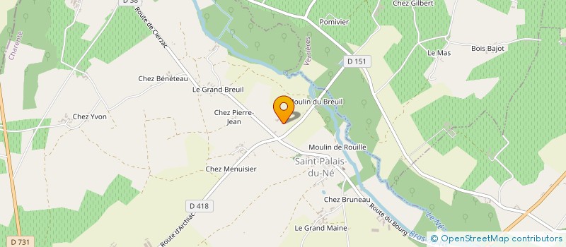localisation de l'entreprise MADAME AURELIE DEJOIE à SAINT-PALAIS-DU-NE