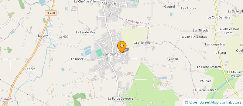 localisation de l'entreprise MADAME AURELIE DELAHAYE  LANDEHEN