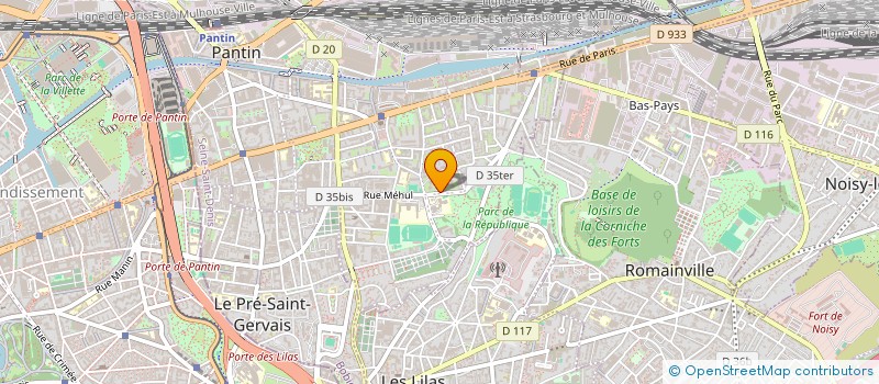 localisation de l'entreprise MADAME AURELIE DELARUE  PANTIN