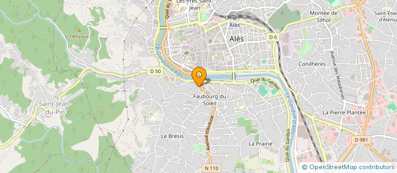 localisation de l'entreprise MADAME AURELIE DELATTRE  ALES