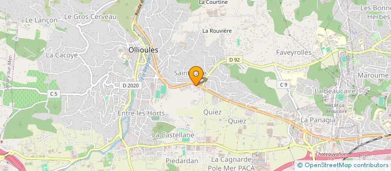 localisation de l'entreprise MADAME AURELIE DELEURLE  OLLIOULES