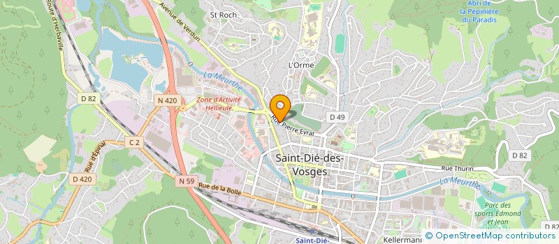 localisation de l'entreprise MADAME AURELIE DENNILAULER  SAINT-DIE-DES-VOSGES