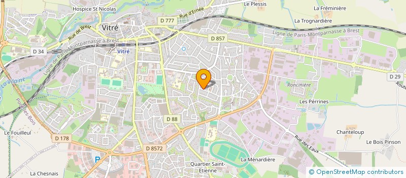 localisation de l'entreprise MADAME AURELIE DENOUAL  VITRE