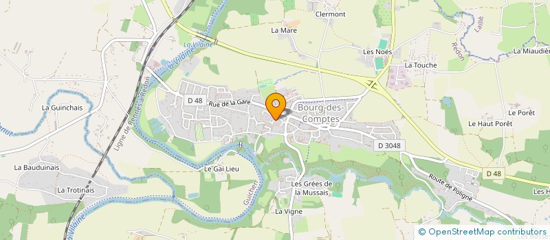 localisation de l'entreprise MADAME AURELIE DERRIEN  BOURG-DES-COMPTES