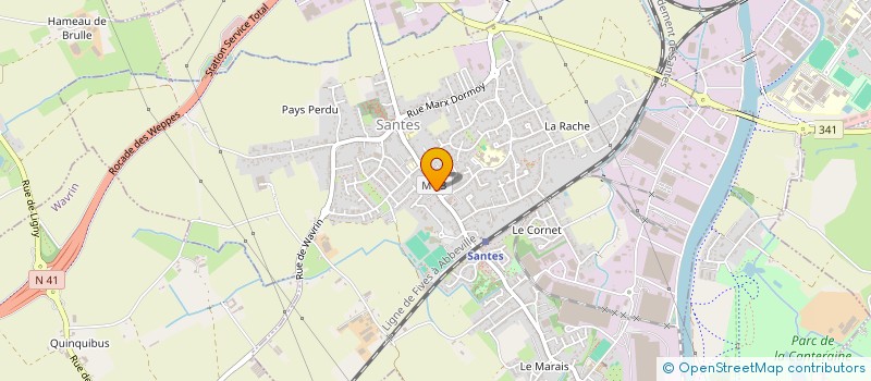 localisation de l'entreprise MADAME AURELIE DEVYLDERE à SANTES