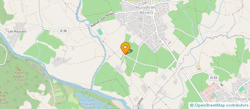 localisation de l'entreprise MADAME AURELIE DURANDEU  MURVIEL-LES-BEZIERS