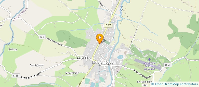 localisation de l'entreprise MADAME AURELIE DUROT  L'ISLE-EN-DODON