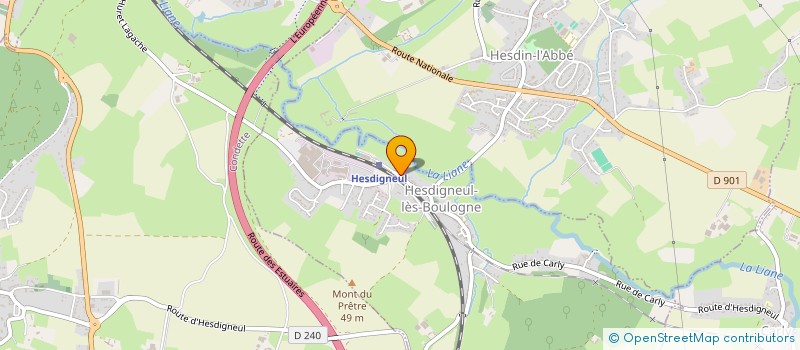 localisation de l'entreprise MADAME AURELIE DUSSOSSOY à HESDIGNEUL-LES-BOULOGNE
