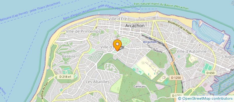 localisation de l'entreprise MADAME AURELIE ERQUIAGA  ARCACHON