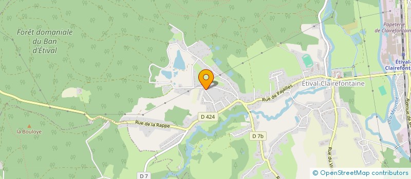 localisation de l'entreprise MADAME AURELIE ETIENNE  ETIVAL-CLAIREFONTAINE