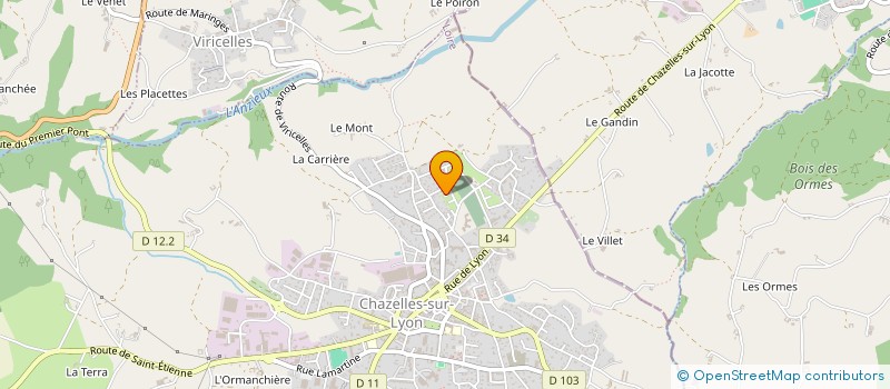 localisation de l'entreprise MADAME AURELIE FAYOLLE  CHAZELLES-SUR-LYON