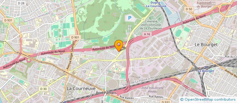 localisation de l'entreprise MADAME AURELIE FELICITE à LA COURNEUVE