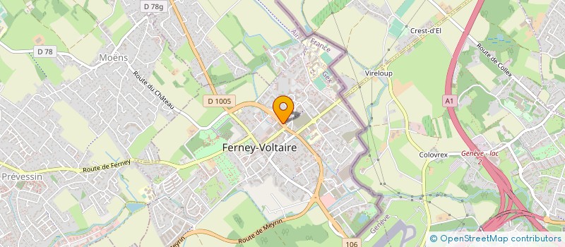localisation de l'entreprise MADAME AURELIE FERROUD-PLATTET à FERNEY-VOLTAIRE