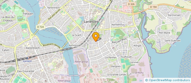 localisation de l'entreprise MADAME AURELIE FEUNTEUN  LANESTER