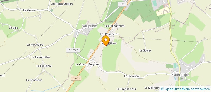 localisation de l'entreprise MADAME AURELIE FLEURY à SAINT-ELIPH