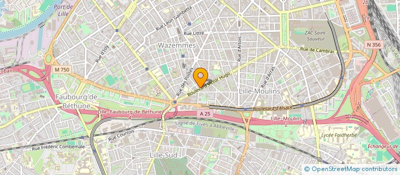 localisation de l'entreprise MADAME AURELIE FOURNIER à LILLE