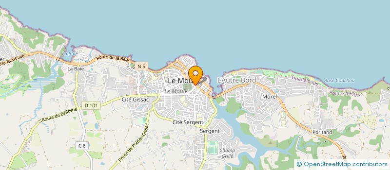 localisation de l'entreprise MADAME AURELIE FRANCOIS à LE MOULE