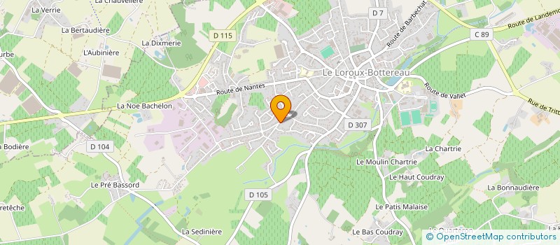 localisation de l'entreprise MADAME AURELIE GAUDET à LE LOROUX-BOTTEREAU