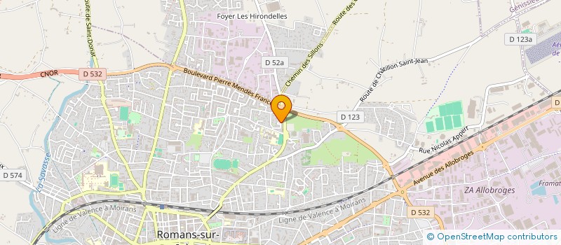localisation de l'entreprise MADAME AURELIE GAY à ROMANS-SUR-ISERE