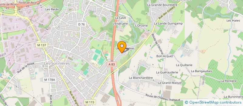 localisation de l'entreprise MADAME AURELIE GENDROT à LES SORINIERES
