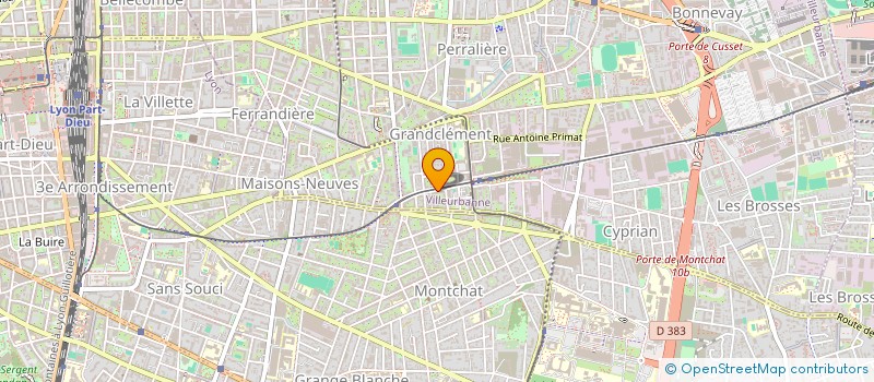 localisation de l'entreprise MADAME AURELIE GLON  VILLEURBANNE