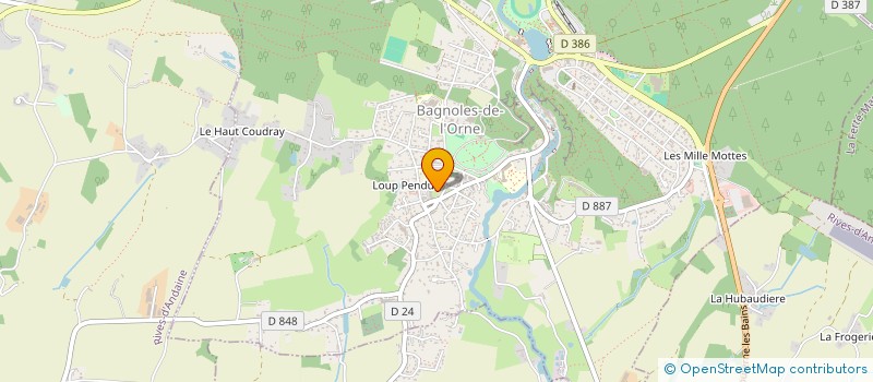 localisation de l'entreprise MADAME AURELIE GOSSELIN  BAGNOLES DE L'ORNE NORMANDIE