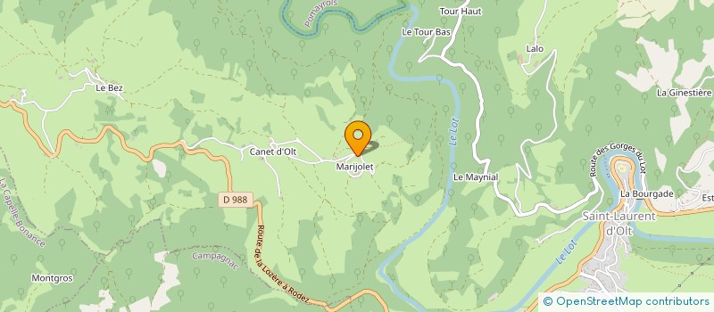 localisation de l'entreprise MADAME AURELIE GROGNARD  SAINT-LAURENT-D'OLT