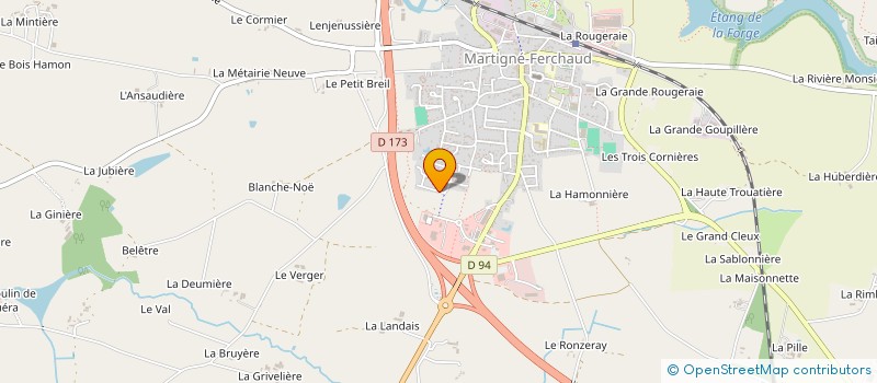 localisation de l'entreprise MADAME AURELIE GUENARD  MARTIGNE-FERCHAUD