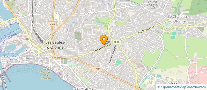 localisation de l'entreprise MADAME AURELIE GUERIN  LES SABLES-D'OLONNE