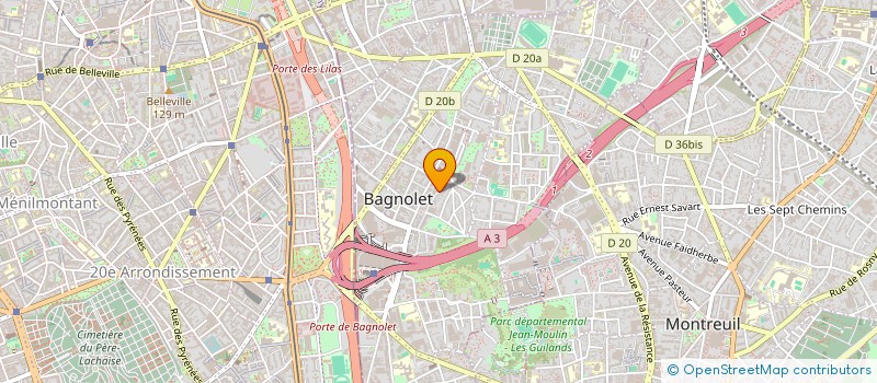 localisation de l'entreprise MADAME AURELIE GUILLAUME à BAGNOLET
