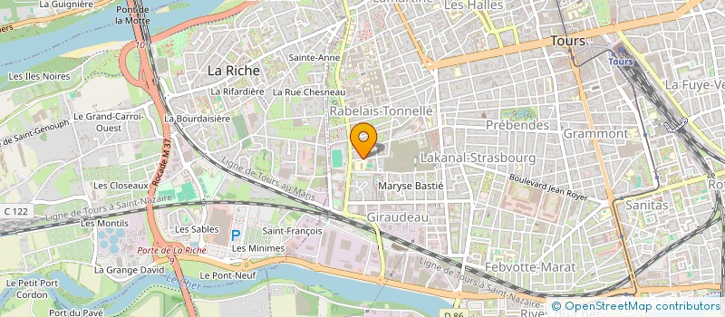 localisation de l'entreprise MADAME AURELIE GUILLOT  TOURS