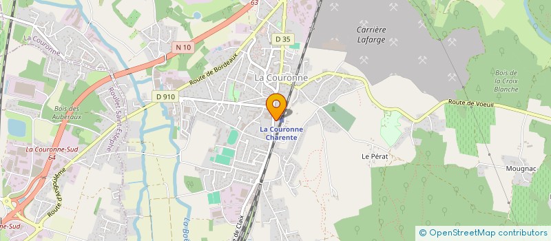 localisation de l'entreprise MADAME AURELIE GUINFOLLEAU à LA COURONNE